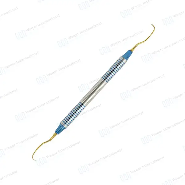3 Gracey Curettes 13/14 Gold Coated Double Ended - surgical instruments manufactured by Waqar International, Sialkot - view 5