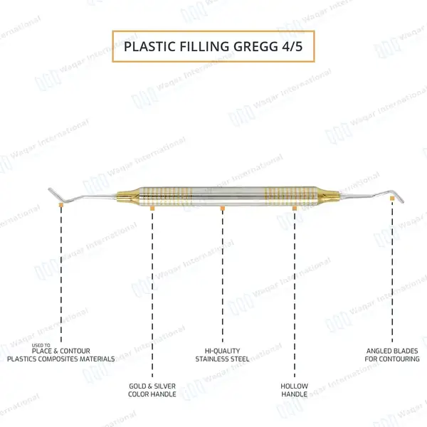 10 Gregg 4/5 Composite Plastic Filling Instrument Double Ended - surgical instruments manufactured by Waqar International, Sialkot - view 3