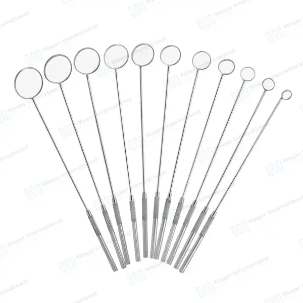 11 Pcs Laryngeal Mirrors Set #000, #00 #0, #1, #2, #3, #4, #5, #6, #7, #8 - surgical instruments manufactured by Waqar International, Sialkot - view 2