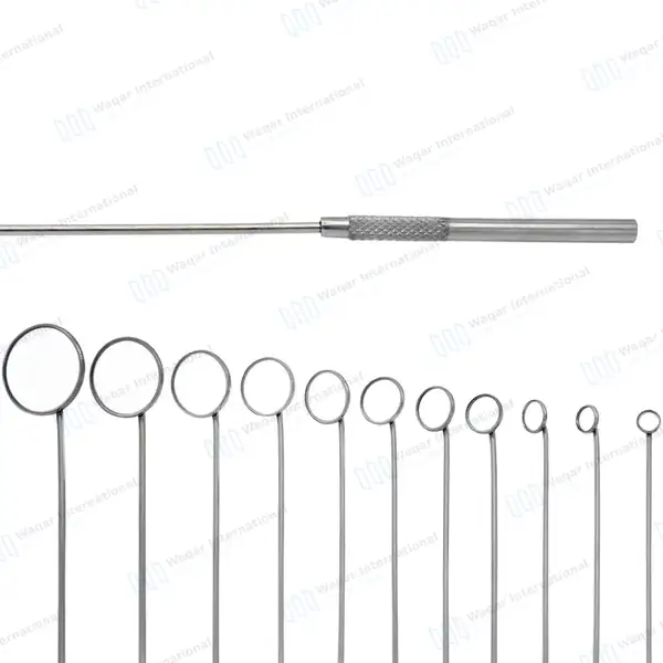 11 Pcs Laryngeal Mirrors Set #000, #00 #0, #1, #2, #3, #4, #5, #6, #7, #8 - surgical instruments manufactured by Waqar International, Sialkot - view 5