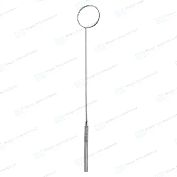 Laryngeal Mirror with Handle #8 - surgical instruments manufactured by Waqar International, Sialkot - view 2