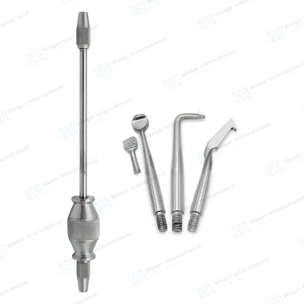 2 Crown Remover Manual with 3 Tips Double Ended - dental instruments manufactured by Waqar International, Sialkot - view 2