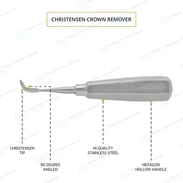 Christensen Crown Remover CRCH2 90 Degree Angled - dental instruments manufactured by Waqar International, Sialkot - view 4