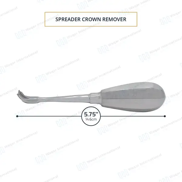 Offset Dental Crown Splitter Remover 5.75″ Elevator Handle - dental instruments manufactured by Waqar International, Sialkot - view 3
