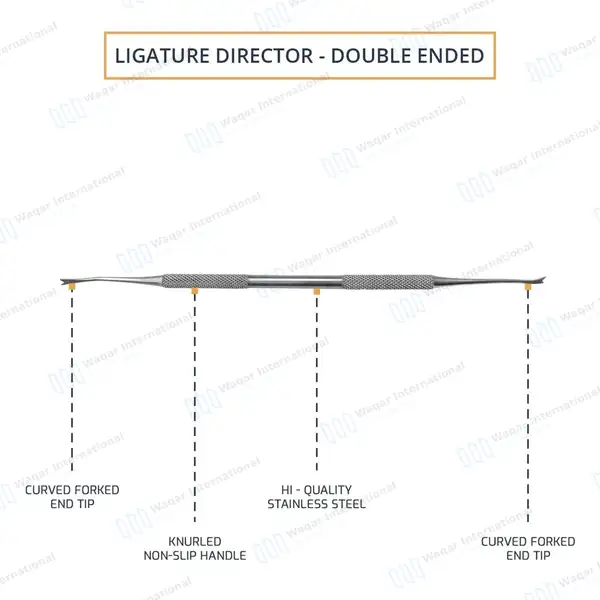 Ligature Director Double Ended 7″ Orthodontic Instrument - dental instruments manufactured by Waqar International, Sialkot - view 3