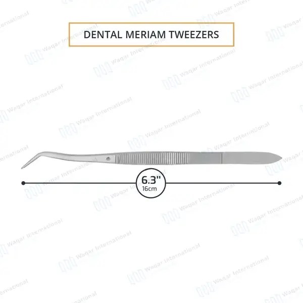 100 Meriam Foil Dental Cotton Forceps Tweezer 16cm - surgical instruments manufactured by Waqar International, Sialkot - view 3