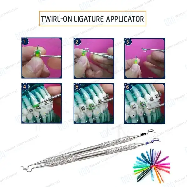6 Twirl-On Ligature Applicator 5.5″ Double Ended - surgical instruments manufactured by Waqar International, Sialkot - view 6
