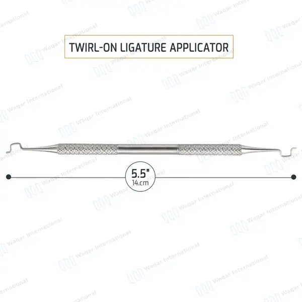 12 Twirl-On Ligature Applicator 5.5″ Double Ended - surgical instruments manufactured by Waqar International, Sialkot - view 3