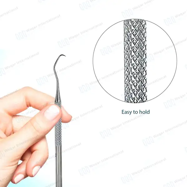8 Pcs Gracey Curette Set – Double Ended - surgical instruments manufactured by Waqar International, Sialkot - view 4