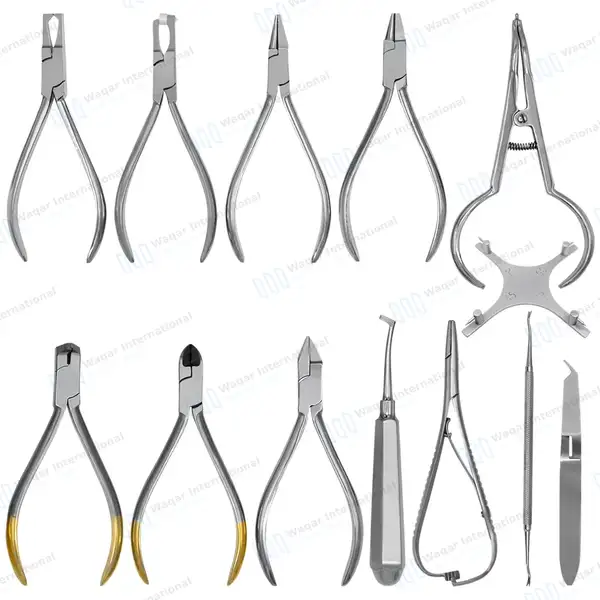 13 Pcs Orthodontic Instruments Set with Boone Gauge - surgical instruments manufactured by Waqar International, Sialkot - view 2
