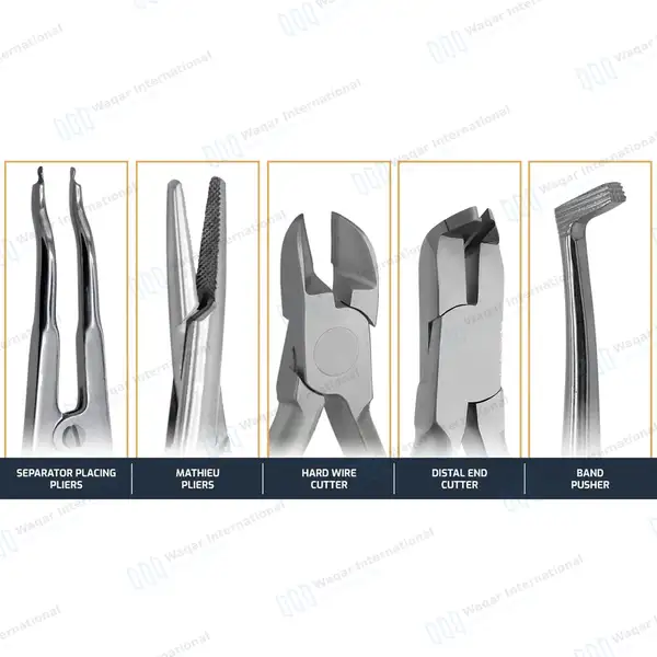 13 Pcs Orthodontic Instruments Set with Boone Gauge - surgical instruments manufactured by Waqar International, Sialkot - view 5