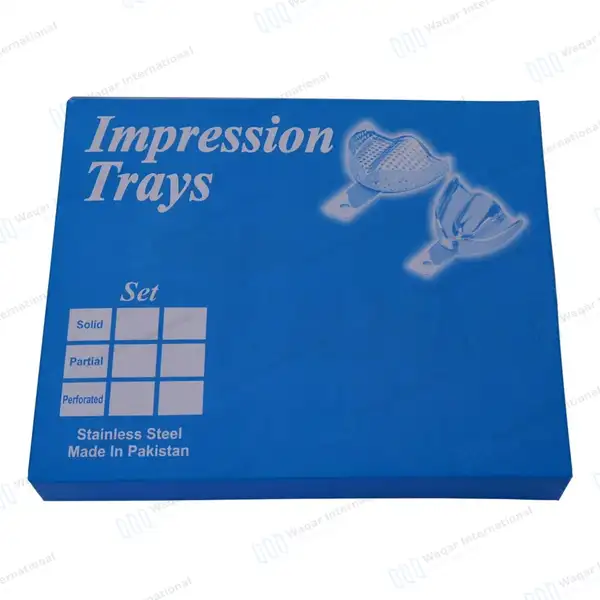 12 Metal Impression Trays Upper & Lower Solid+Perforated - surgical instruments manufactured by Waqar International, Sialkot - view 12