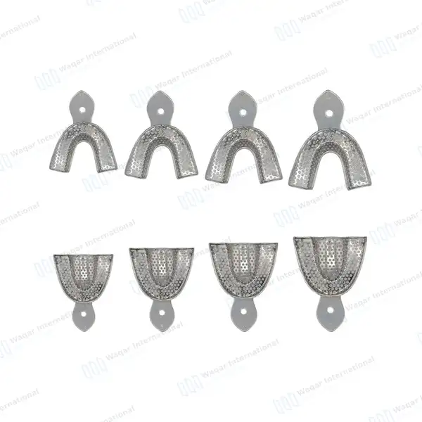 16 Metal Impression Trays Upper & Lower Solid+Perforated - surgical instruments manufactured by Waqar International, Sialkot - view 2