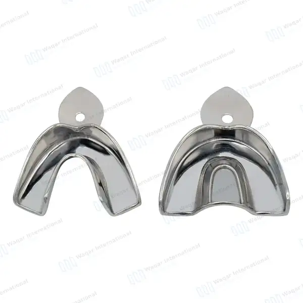 16 Metal Impression Trays Upper & Lower Solid+Perforated - surgical instruments manufactured by Waqar International, Sialkot - view 10