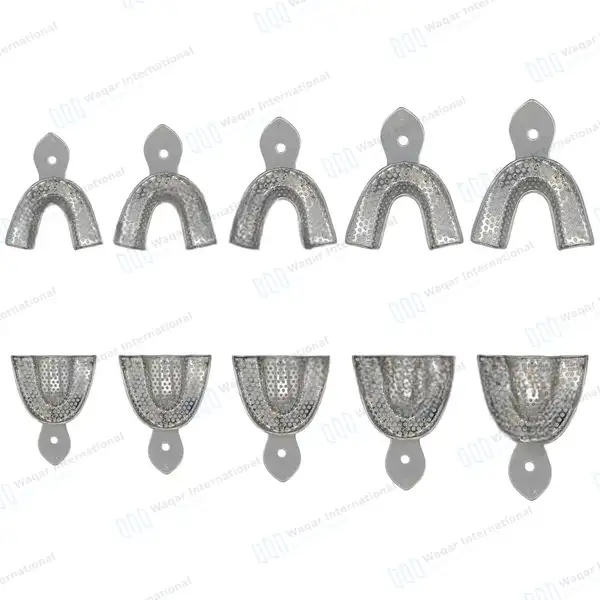 20 Metal Impression Trays Upper & Lower Solid+Perforated - surgical instruments manufactured by Waqar International, Sialkot - view 2