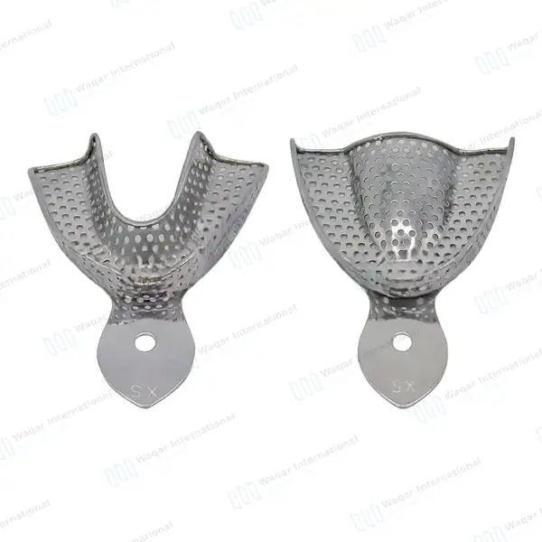 2 Dental Impression Trays Perforated X-Small Upper & Lower - surgical instruments manufactured by Waqar International, Sialkot - view 8
