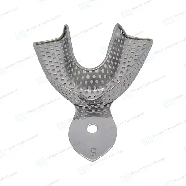 2 Dental Impression Trays Perforated Small Upper & Lower - surgical instruments manufactured by Waqar International, Sialkot - view 6