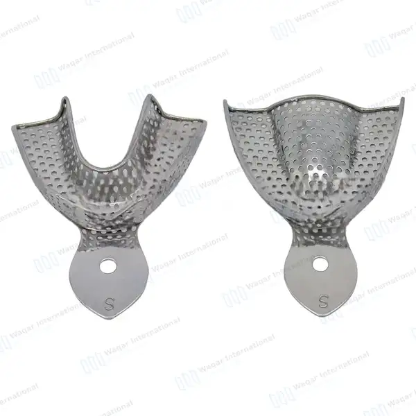 2 Dental Impression Trays Perforated Small Upper & Lower - surgical instruments manufactured by Waqar International, Sialkot - view 7