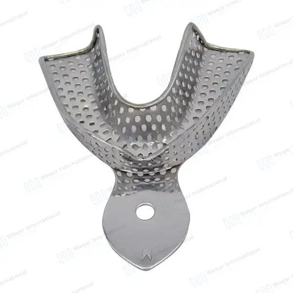 2 Dental Impression Trays Perforated Medium Upper & Lower - surgical instruments manufactured by Waqar International, Sialkot - view 6