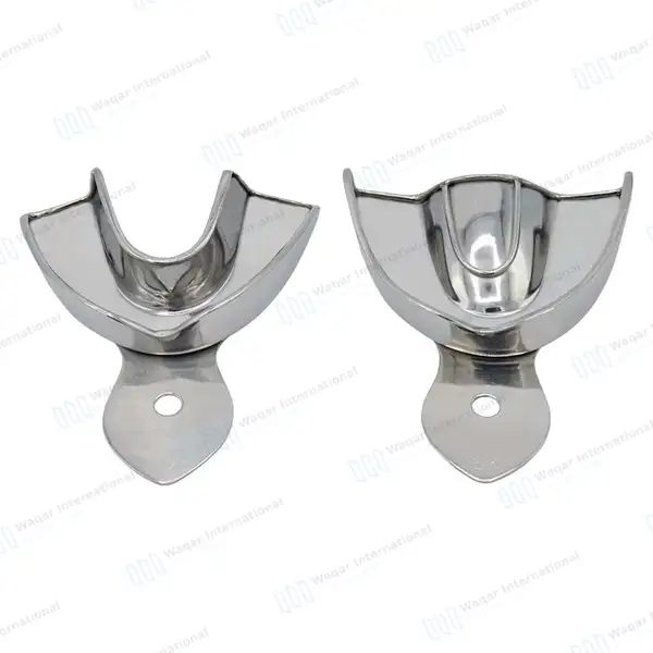 Metal Impression Trays Solid X-Small Stainless Steel Upper & Lower - surgical instruments manufactured by Waqar International, Sialkot - view 6