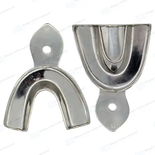 Metal Impression Trays Solid Medium Upper & Lower - surgical instruments manufactured by Waqar International, Sialkot - view 6