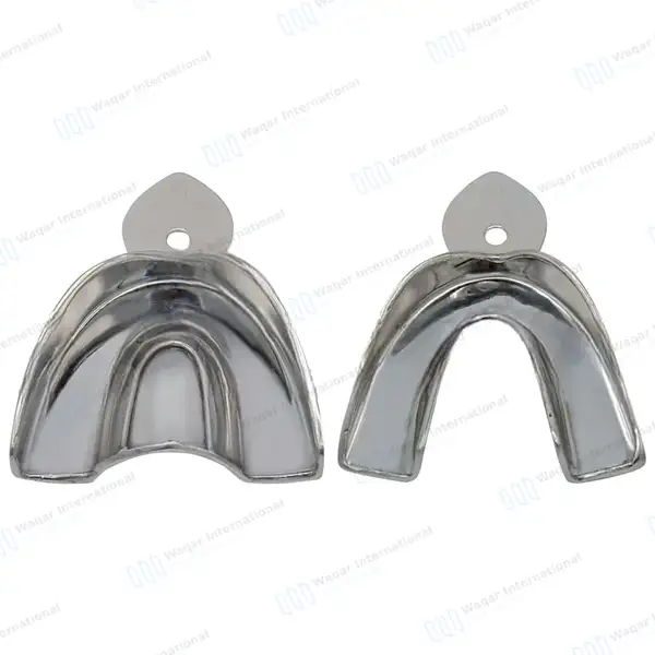 2 Pcs Metal Impression Trays Solid X-Large Upper & Lower - surgical instruments manufactured by Waqar International, Sialkot - view 2