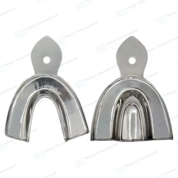 2 Pcs Metal Impression Trays Solid X-Large Upper & Lower - surgical instruments manufactured by Waqar International, Sialkot - view 7