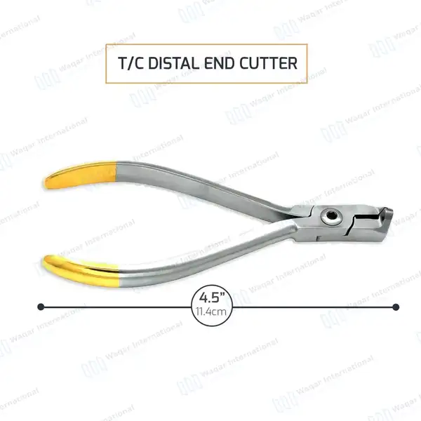 5 T/C Universal Cut & Hold Distal End Cutter Orthodontic Pliers - surgical instruments manufactured by Waqar International, Sialkot - view 3