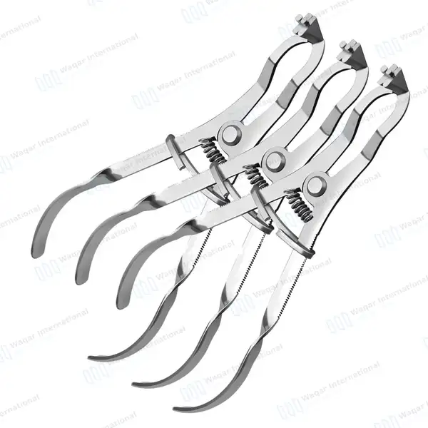 3 Pcs Ivory Light Rubber Dam Clamp Forceps 6.7″ - surgical instruments manufactured by Waqar International, Sialkot - view 2