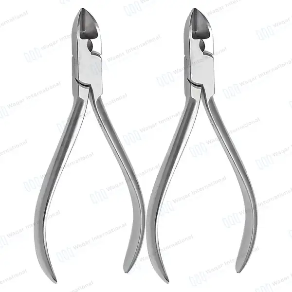 2 Pcs Hard Wire Cutter Set Straight Tips Orthodontic Pliers - surgical instruments manufactured by Waqar International, Sialkot - view 2