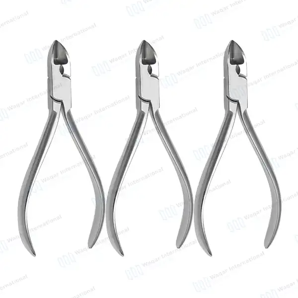 3 Pcs Hard Wire Cutter Set Straight Tips Orthodontic Pliers - surgical instruments manufactured by Waqar International, Sialkot - view 2
