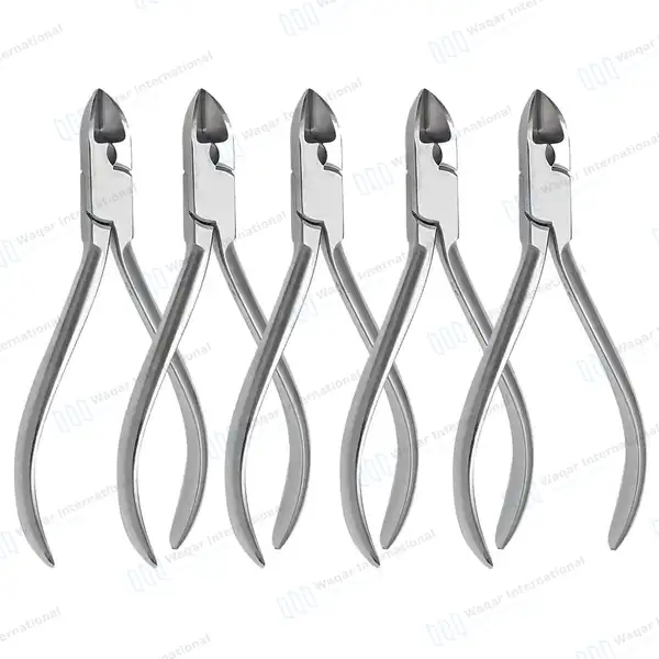 5 Pcs Hard Wire Cutter Set Straight Tips Orthodontic Pliers - surgical instruments manufactured by Waqar International, Sialkot - view 2