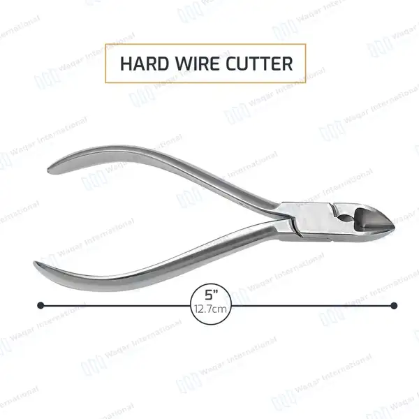 10 Hard Wire Cutter 5″ (12.7cm) Straight Tips Orthodontic Pliers - surgical instruments manufactured by Waqar International, Sialkot - view 4
