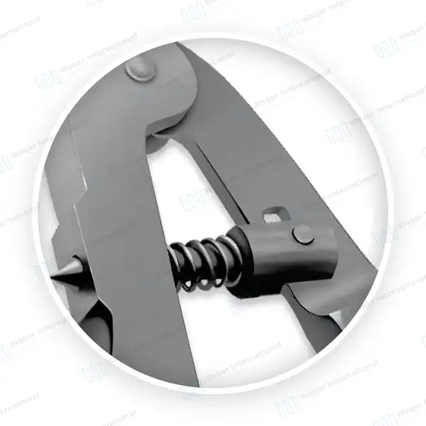 Ivory Rubber Dam Punch (RDP) 6 3/4″ Endodontic Instruments - surgical instruments manufactured by Waqar International, Sialkot - view 4