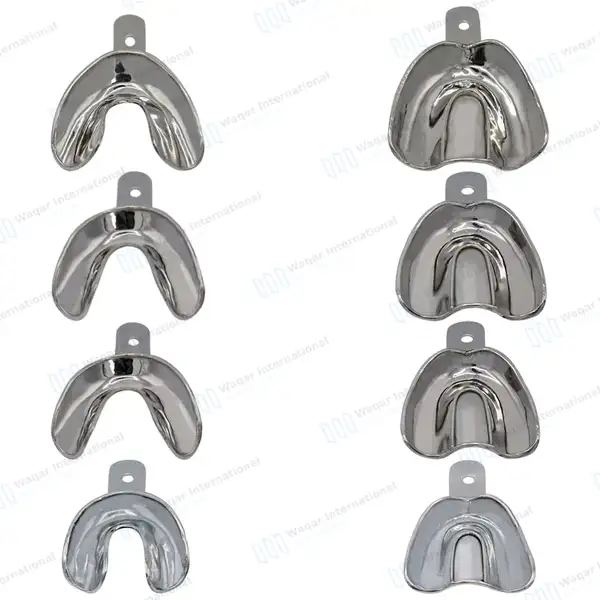 8 Impression Trays Solid S, M, L & XL Upper Lower Edentulous Denture - surgical instruments manufactured by Waqar International, Sialkot - view 3