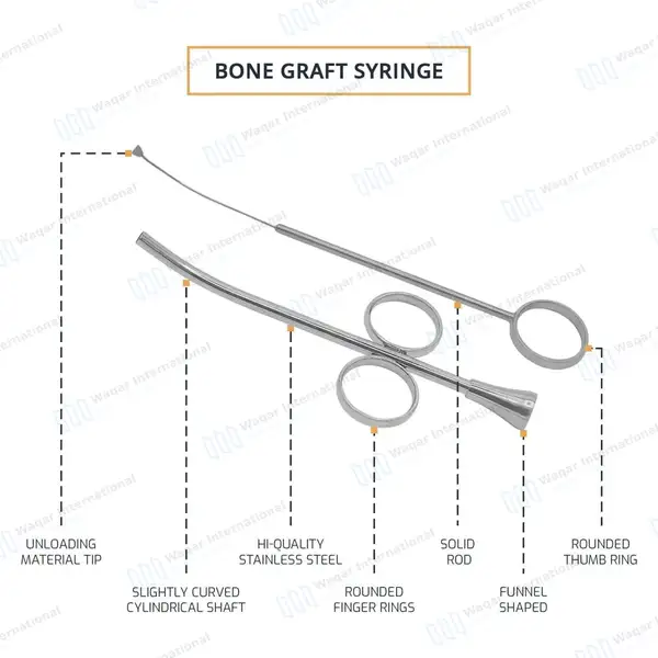 Bone Grafting Syringe 4.5mm Implant Dental Instruments - dental instruments manufactured by Waqar International, Sialkot - view 3