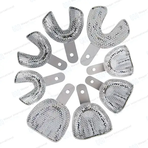 8 Impression Trays Perforated S, M, L & XL Upper Lower Edentulous Denture - surgical instruments manufactured by Waqar International, Sialkot - view 4
