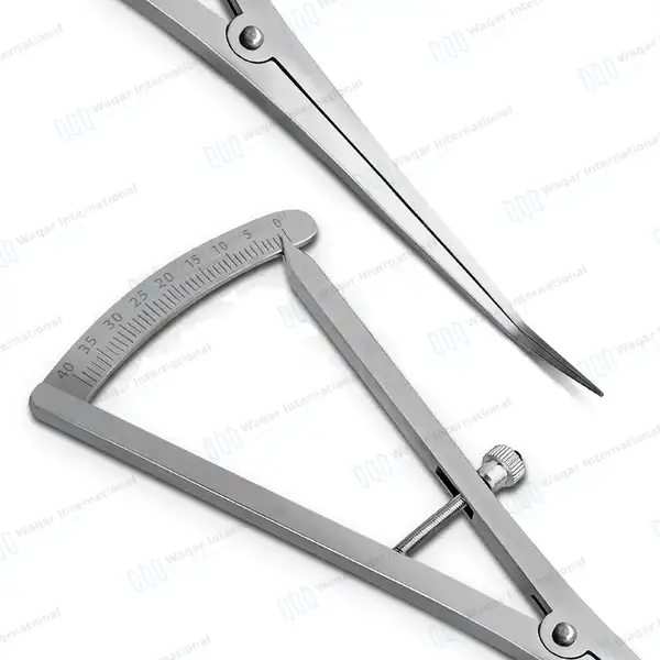 12 Pcs Castroviejo Caliper Long 0-40mm Angled 6″ - dental instruments manufactured by Waqar International, Sialkot - view 7