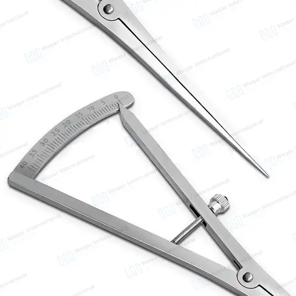6 Pcs Castroviejo Caliper Long 0-40mm Straight 7″ - dental instruments manufactured by Waqar International, Sialkot - view 7