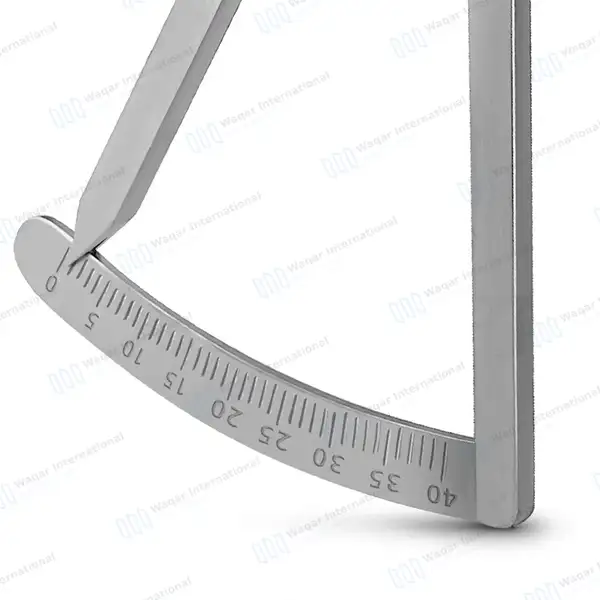 6 Pcs Castroviejo Caliper Long 0-40mm Angled 7″ - dental instruments manufactured by Waqar International, Sialkot - view 5