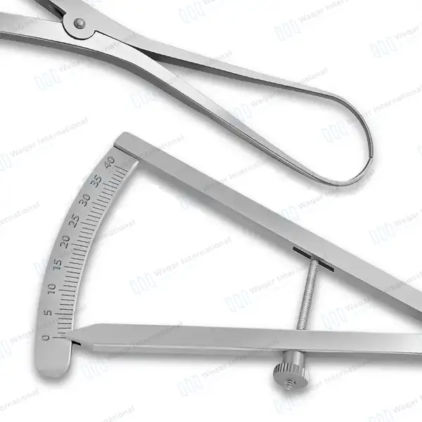 Castroviejo Caliper 6″ Round Tips Graduated 0-40mm - dental instruments manufactured by Waqar International, Sialkot - view 7