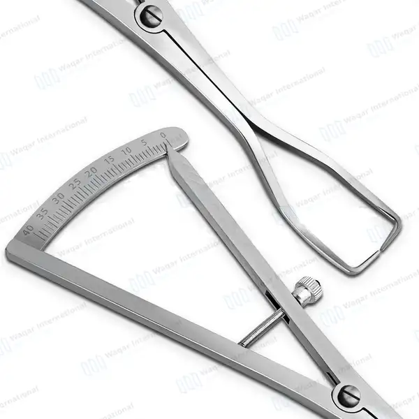 Weiss Modified Castroviejo Caliper 6.75″ Curved 0-40mm - dental instruments manufactured by Waqar International, Sialkot - view 7