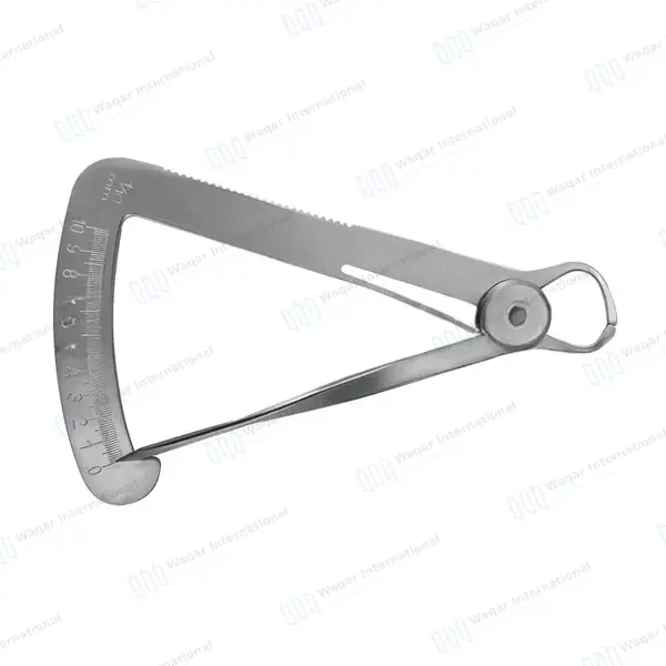 12 Crown Gauge Iwanson Spring Caliper 4″ for Wax Improved Model - dental instruments manufactured by Waqar International, Sialkot - view 2