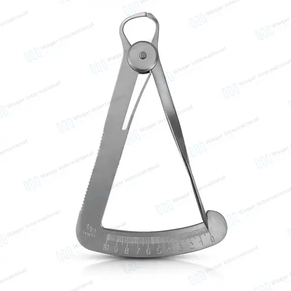 12 Crown Gauge Iwanson Spring Caliper 4″ for Wax Improved Model - dental instruments manufactured by Waqar International, Sialkot - view 7