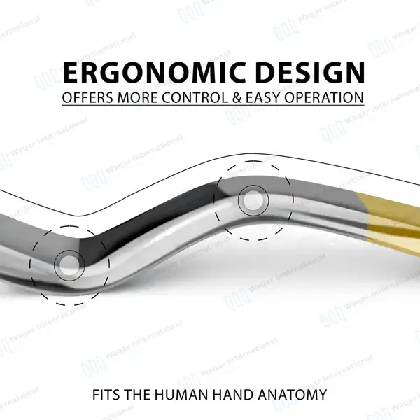 2 Minnesota Cheek Retractor 5.5″ Half Gold Surgical Dental - surgical instruments manufactured by Waqar International, Sialkot - view 4