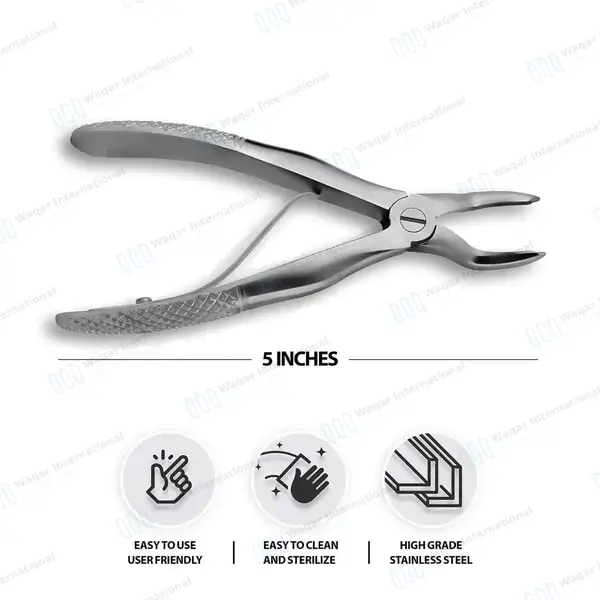 Pedo Extracting Forceps #A Dental Surgical Instrument - surgical instruments manufactured by Waqar International, Sialkot - view 3