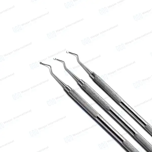 3 Pcs Dental Excavator Set 125/126, 127/128 & 129/130 Double Ended - surgical instruments manufactured by Waqar International, Sialkot - view 3