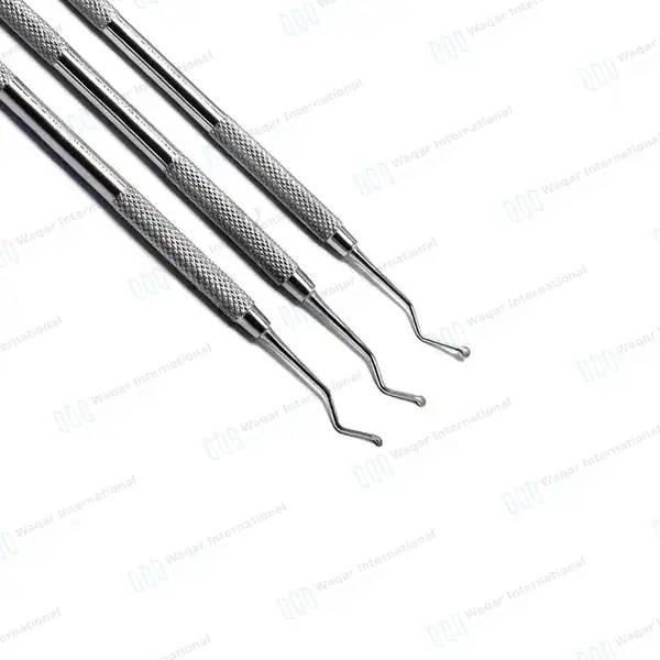 3 Pcs Dental Excavator Set 125/126, 127/128 & 129/130 Double Ended - surgical instruments manufactured by Waqar International, Sialkot - view 4
