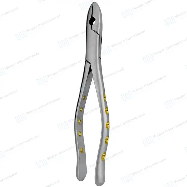 Extracting Forceps #1 with Gold Hollow Python Grip Handle - dental instruments manufactured by Waqar International, Sialkot - view 8
