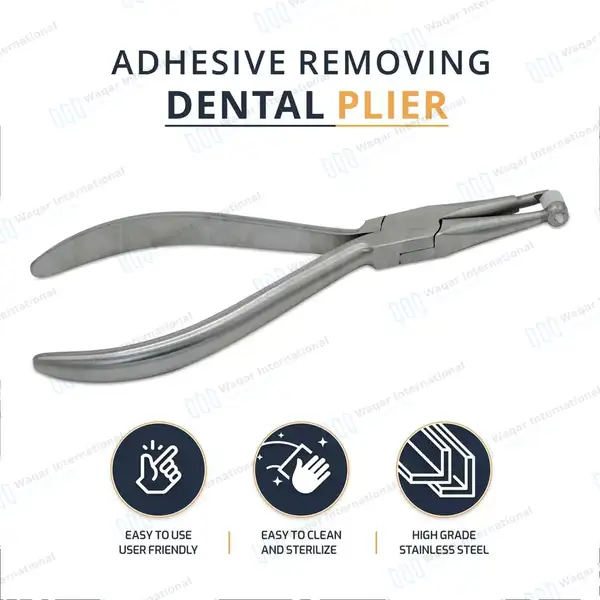 Adhesive Removing Pliers 5.5″ Dental Orthodontic Instrument - surgical instruments manufactured by Waqar International, Sialkot - view 9